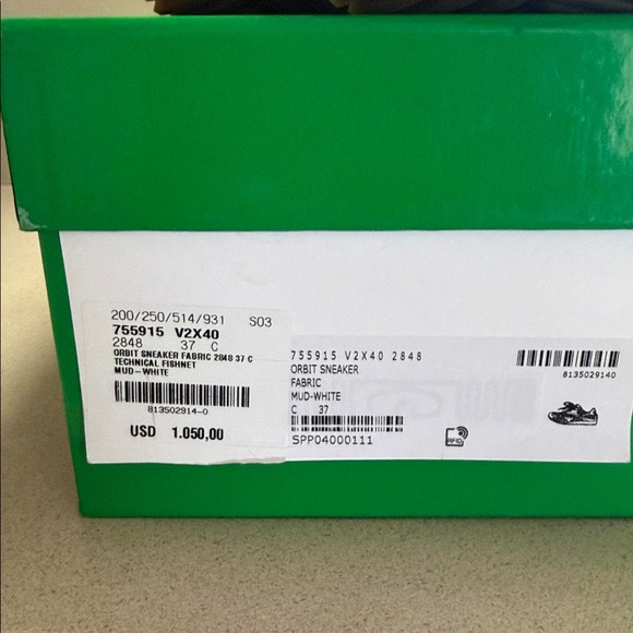 Bottega Veneta Olive Orbit Metallic Sneakers - Picture 6 of 7